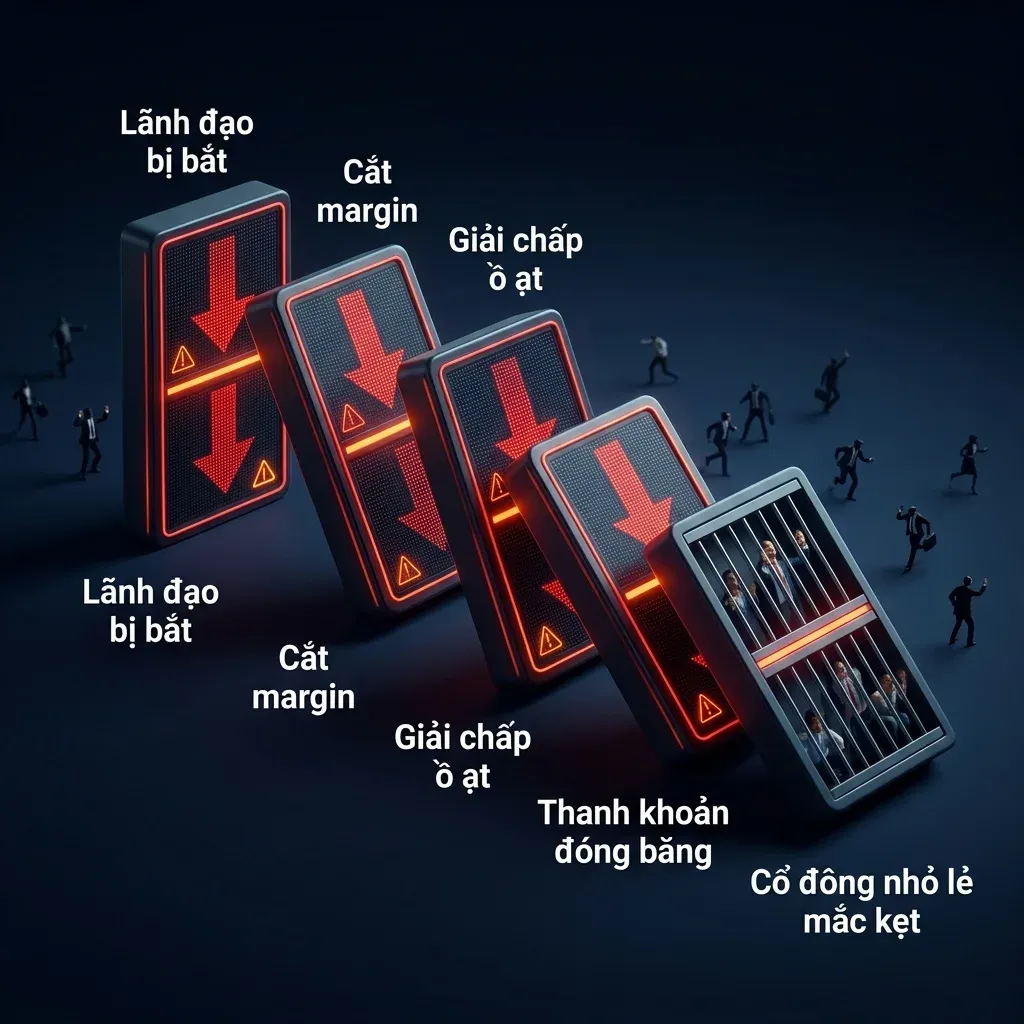 Domino effect: leadership arrested, margin cut, mass liquidation, retail investors trapped