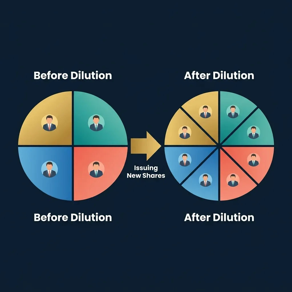 Share dilution illustration