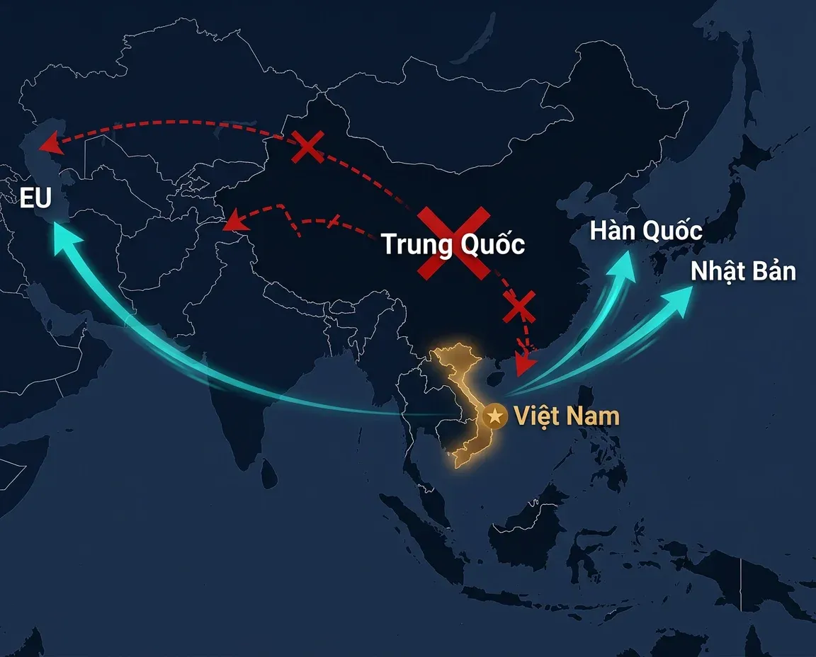 Strategic mineral flows are shifting from China toward Vietnam
