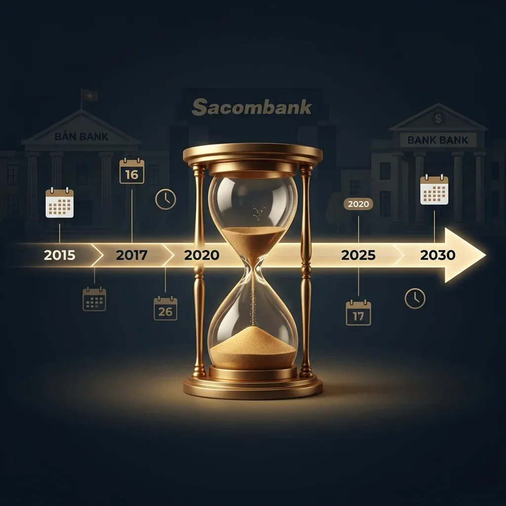 Sacombank restructuring timeline from 2015 to 2030