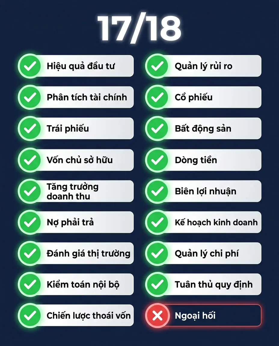 17/18 MSCI criteria — Vietnam checklist