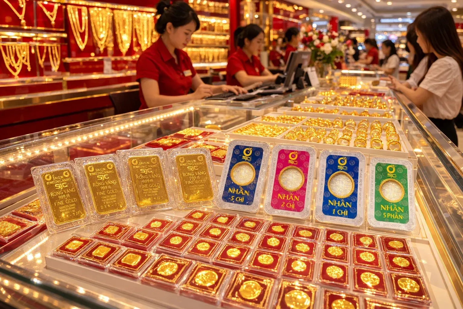 SJC gold shop in Vietnam