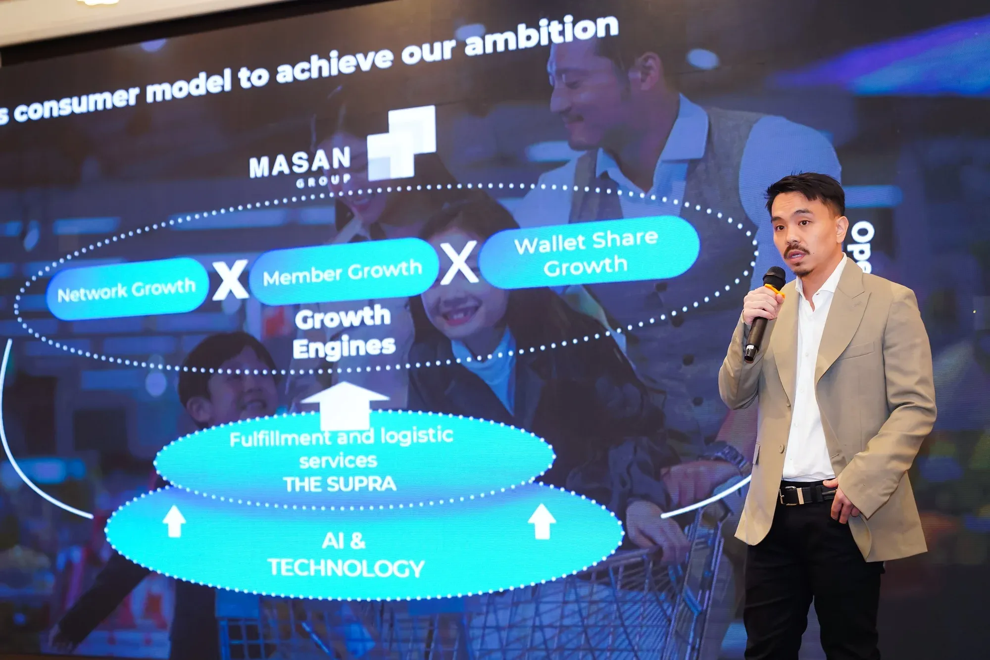 CEO Danny Le presenting Masan Group's growth strategy