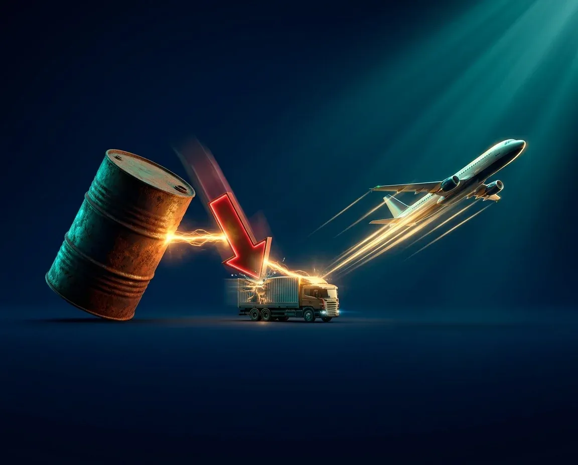 Falling oil prices benefit aviation and transportation sectors