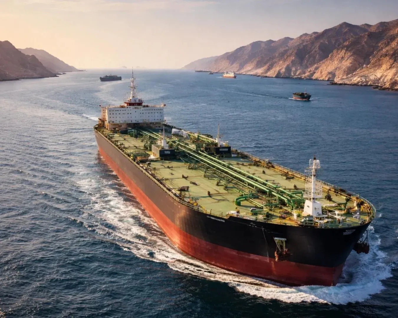 Oil tanker at the Strait of Hormuz — the chokepoint that is now the single biggest variable for the 4 May reopen