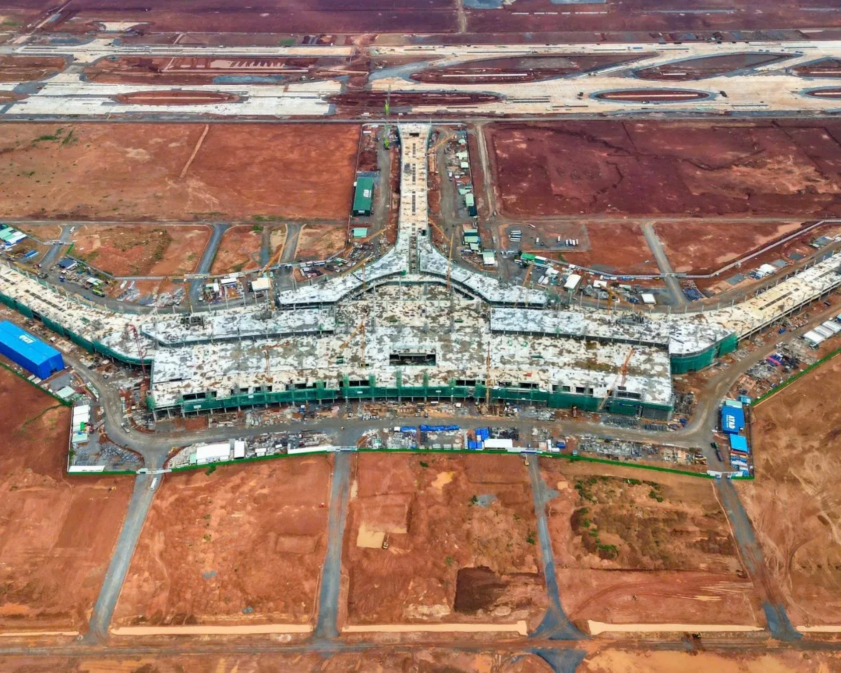 Aerial view of Long Thanh airport construction