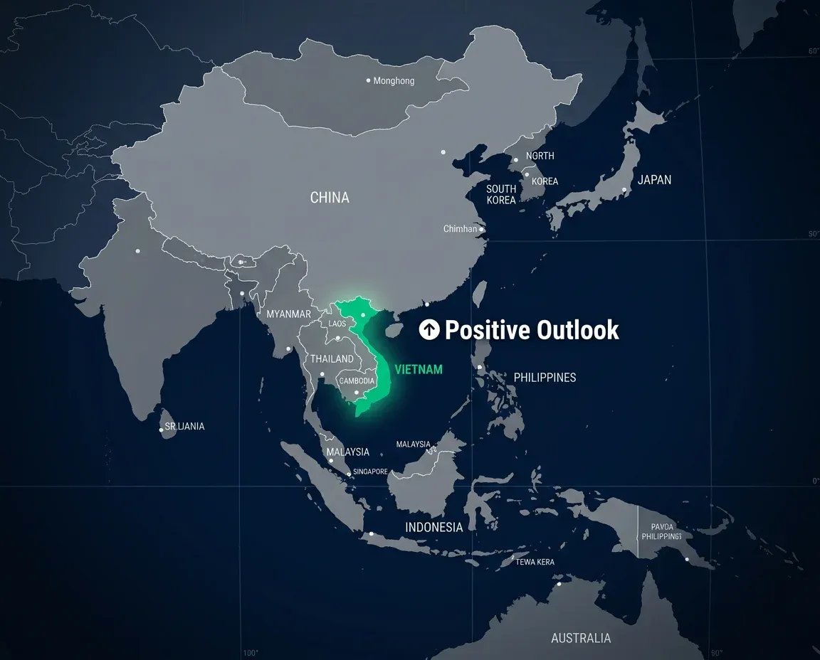 Vietnam is the only APAC country with a Moody's Positive Outlook