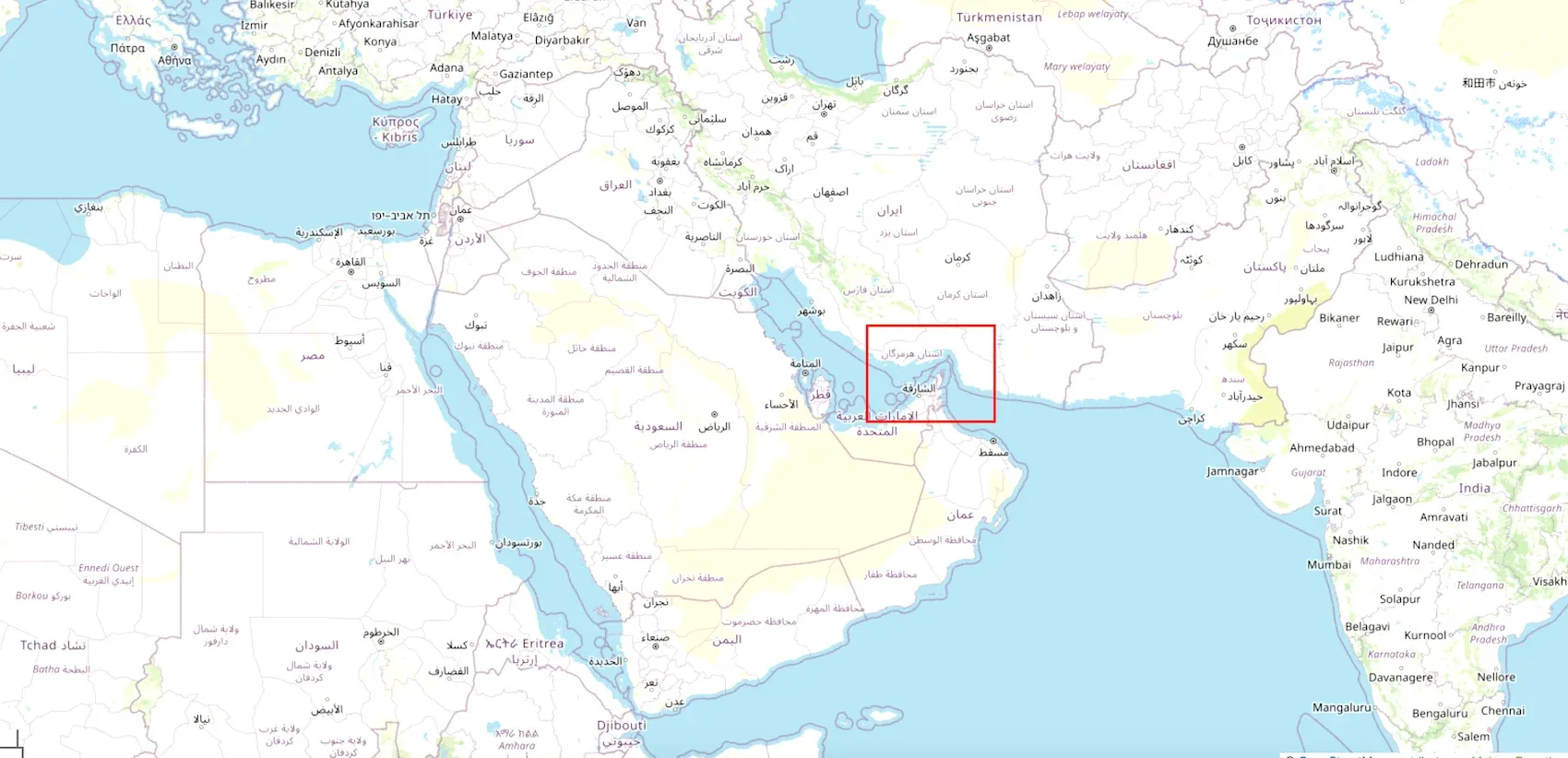 Strait of Hormuz and the strategic position of Fujairah port, UAE