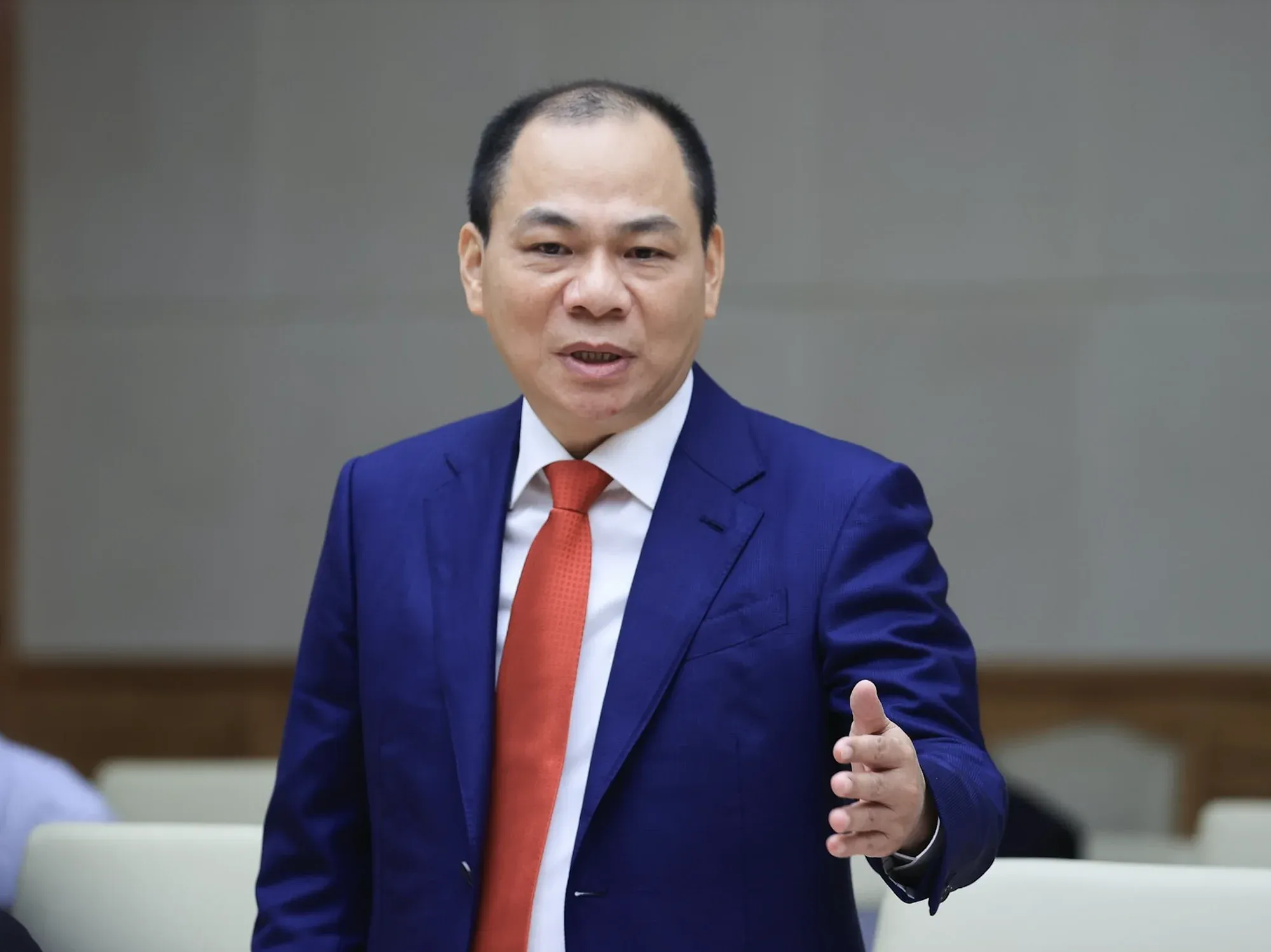 Vingroup Chairman Pham Nhat Vuong at a corporate event