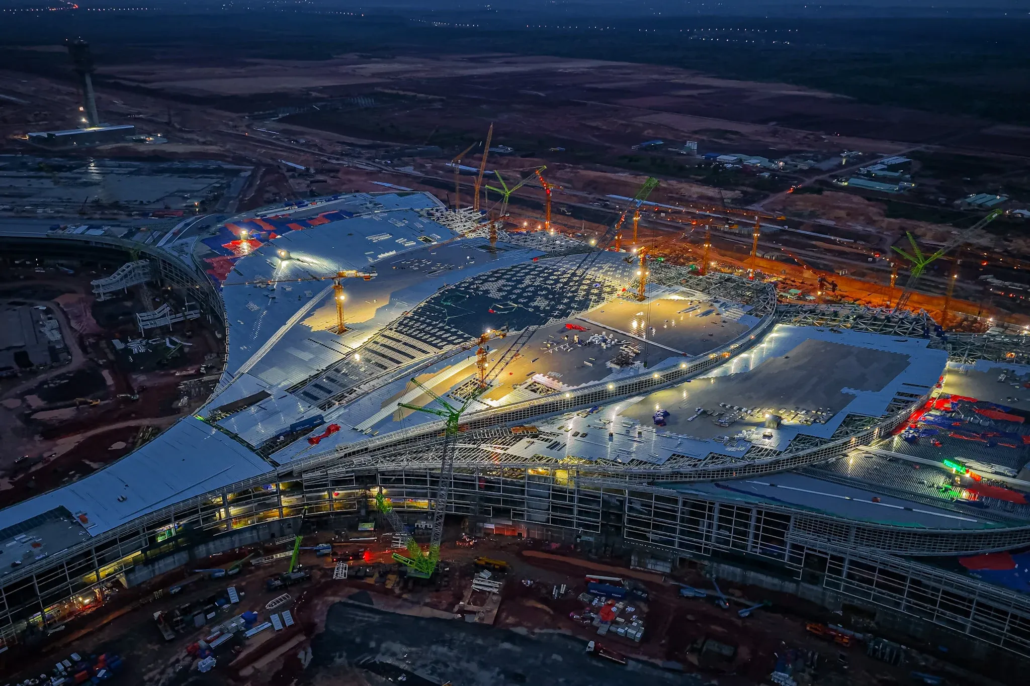 Long Thanh Airport construction site, a major consumer of structural steel