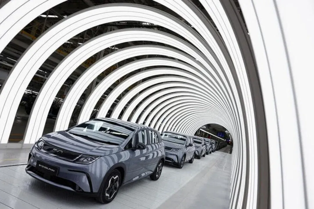 BYD factory in China, symbol of the price war compressing foreign automaker margins
