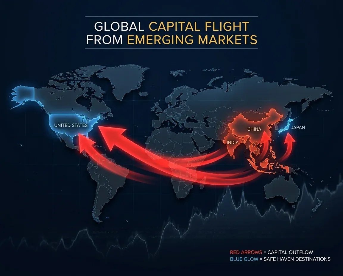 Global capital flight from emerging markets
