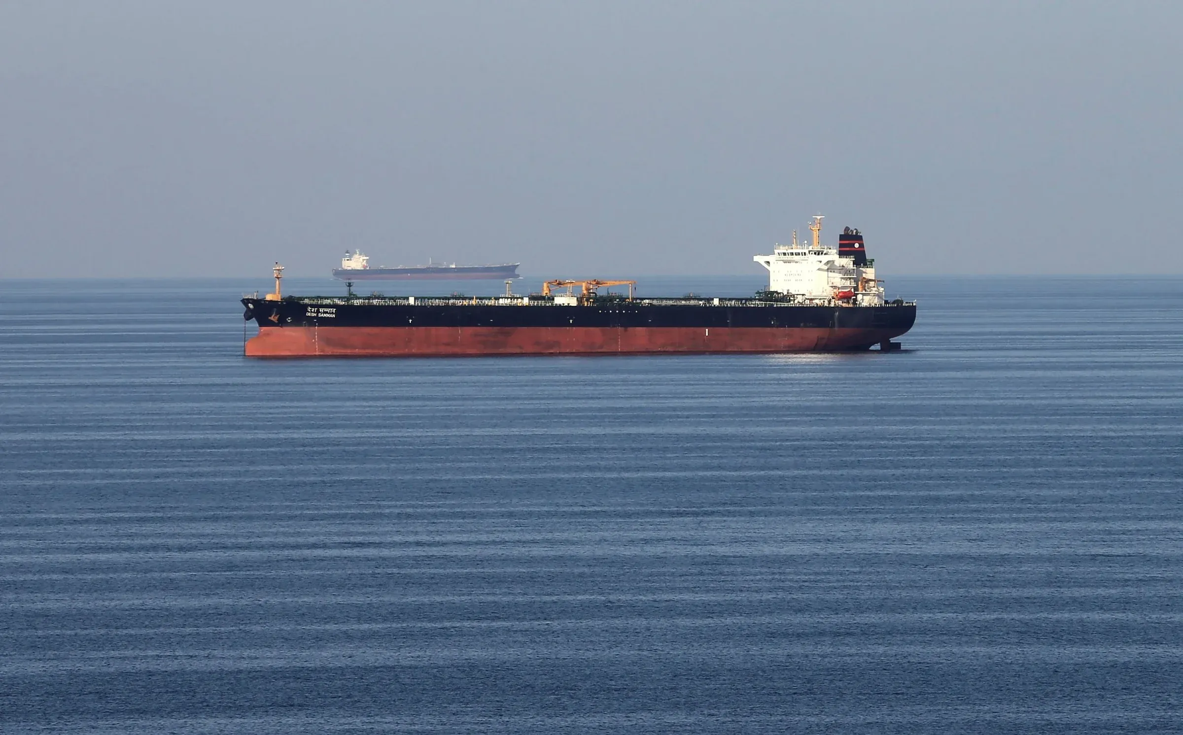 Oil tankers near the Strait of Hormuz — the world's most critical oil shipping route