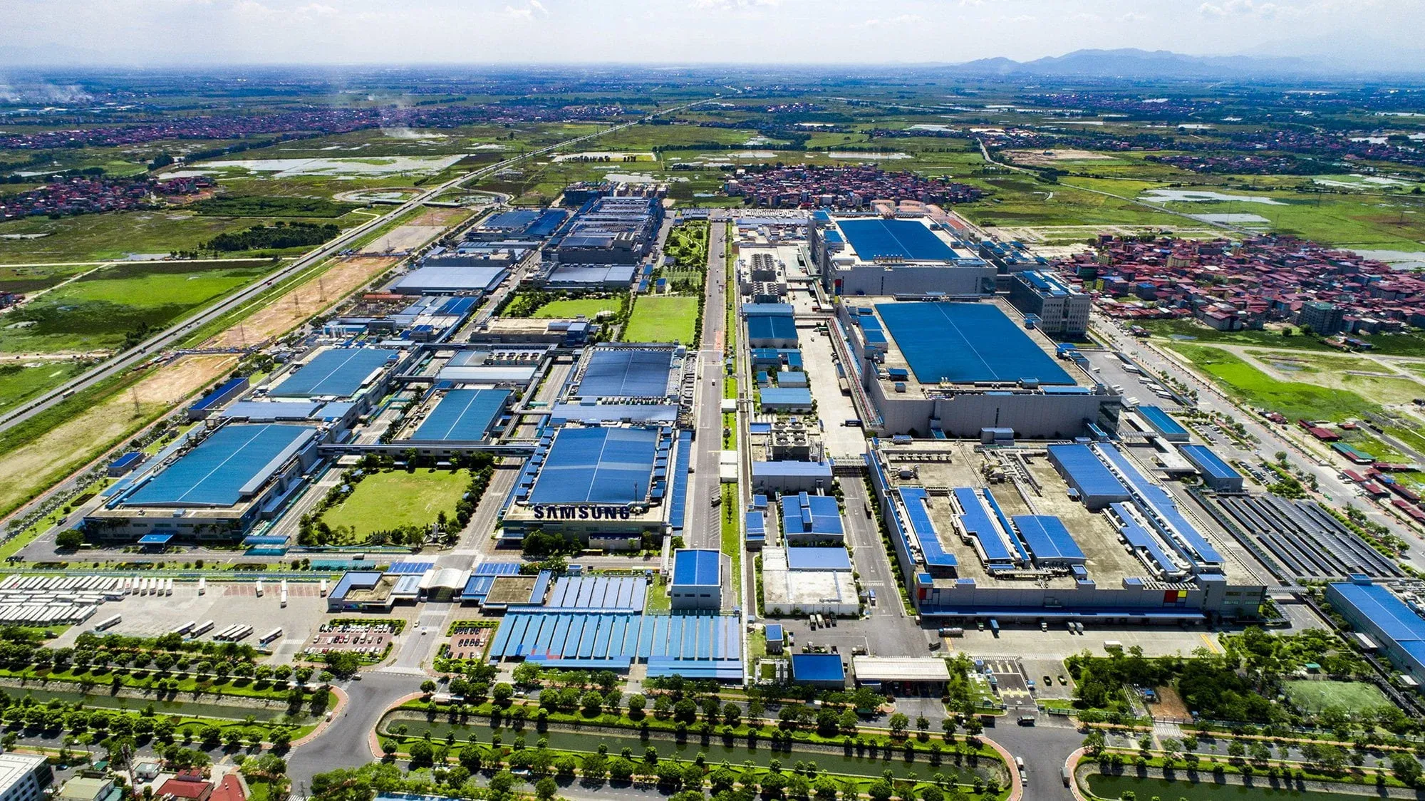 Aerial view of Vietnam industrial park