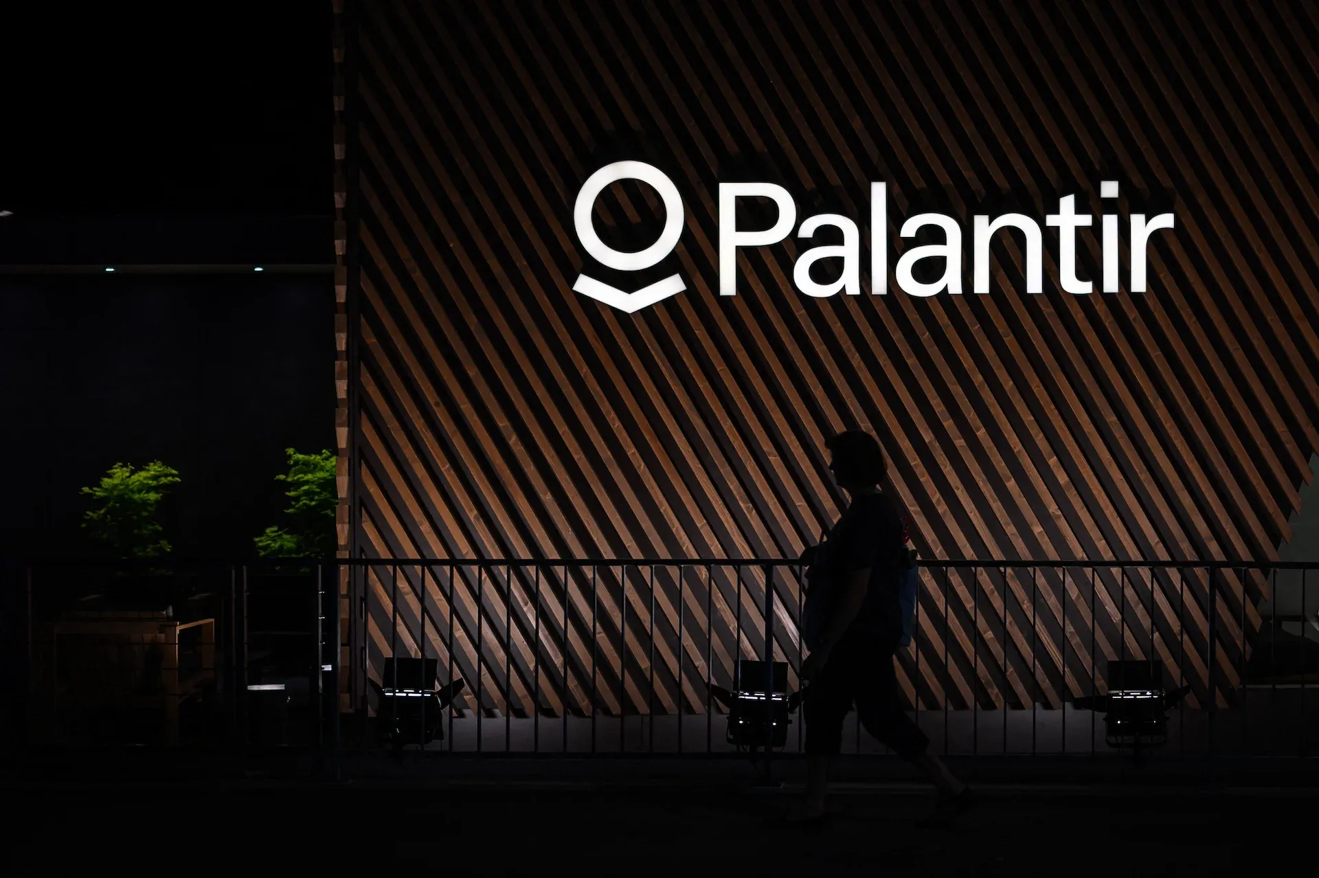 Palantir headquarters at night