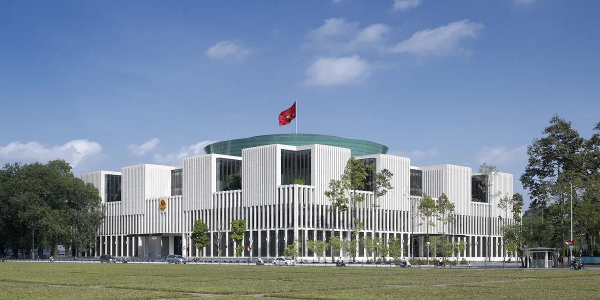 Vietnam's National Assembly building — where the nuclear project's fate will be decided