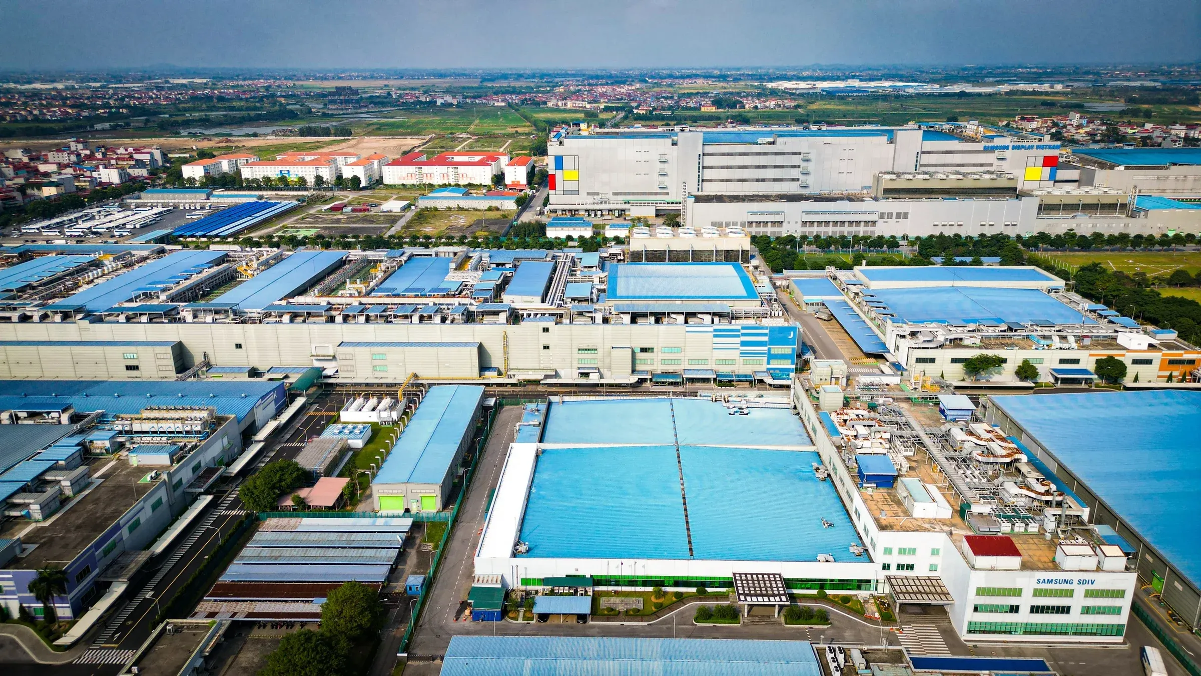 Aerial view of Samsung factory complex in Vietnam