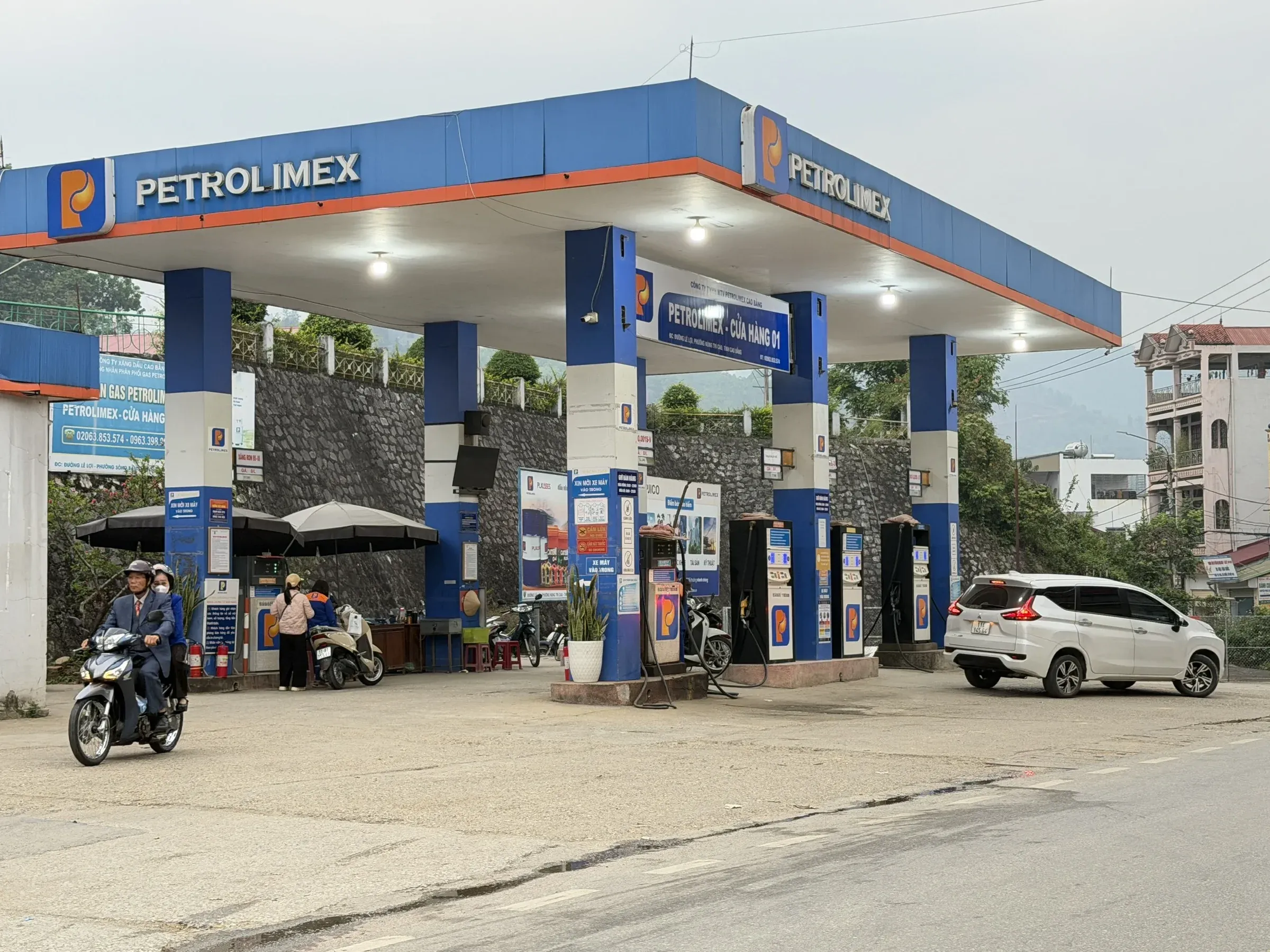 Petrolimex station in Vietnam — fuel is a direct input cost across the entire manufacturing economy