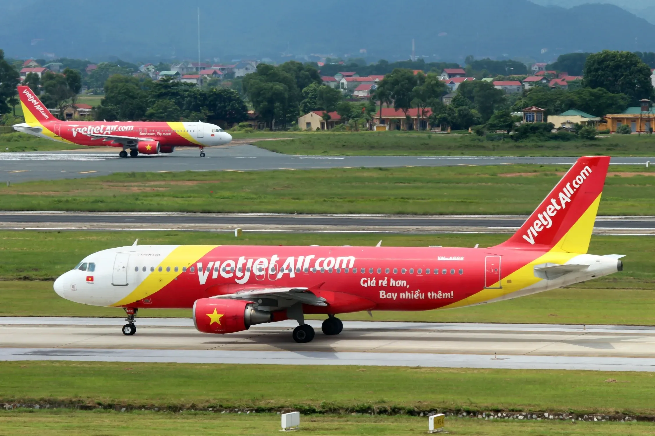 Vietjet aircraft on the runway