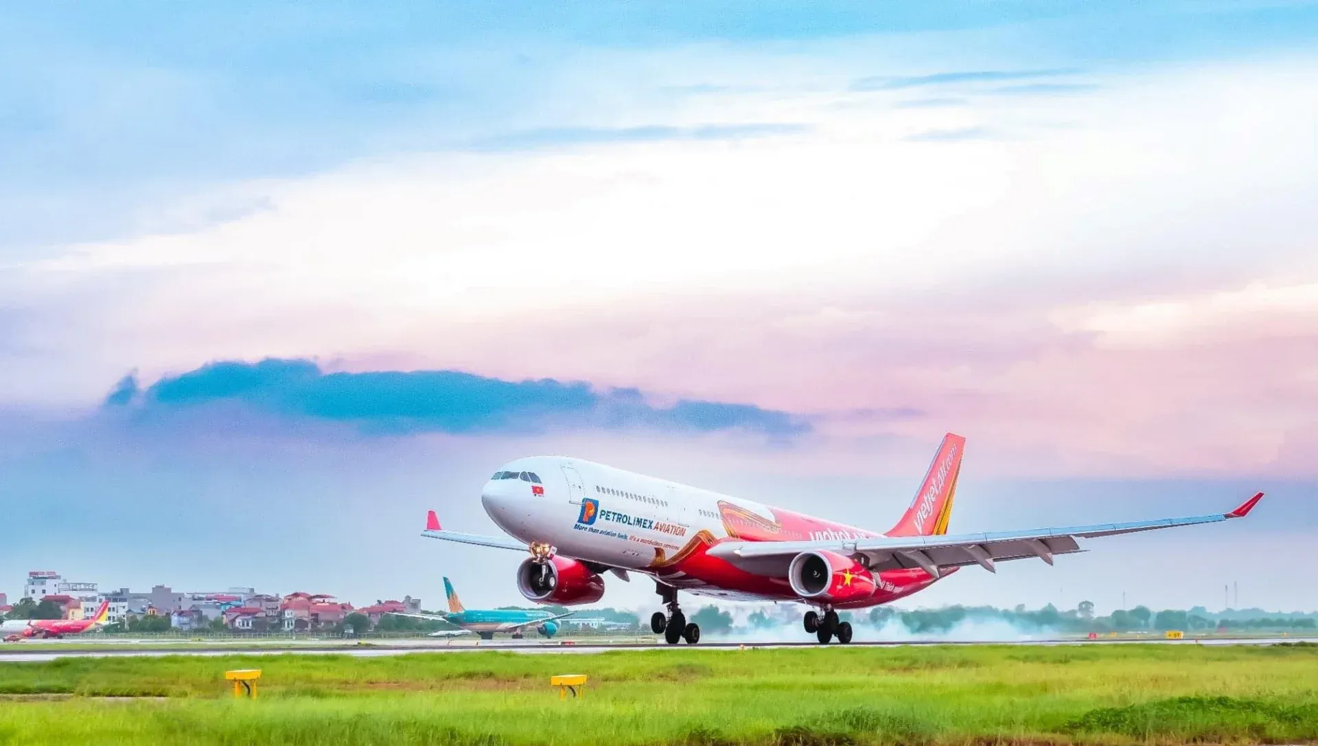 Vietjet Air aircraft taking off