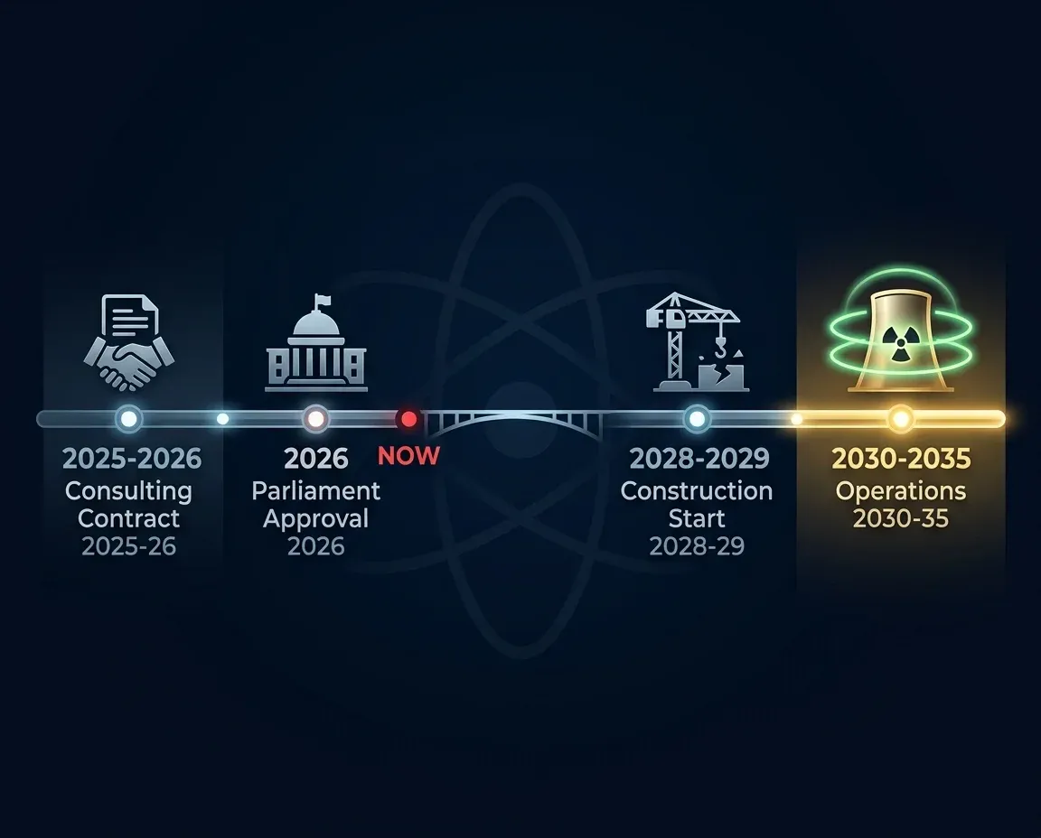 Project timeline from 2026 to 2035