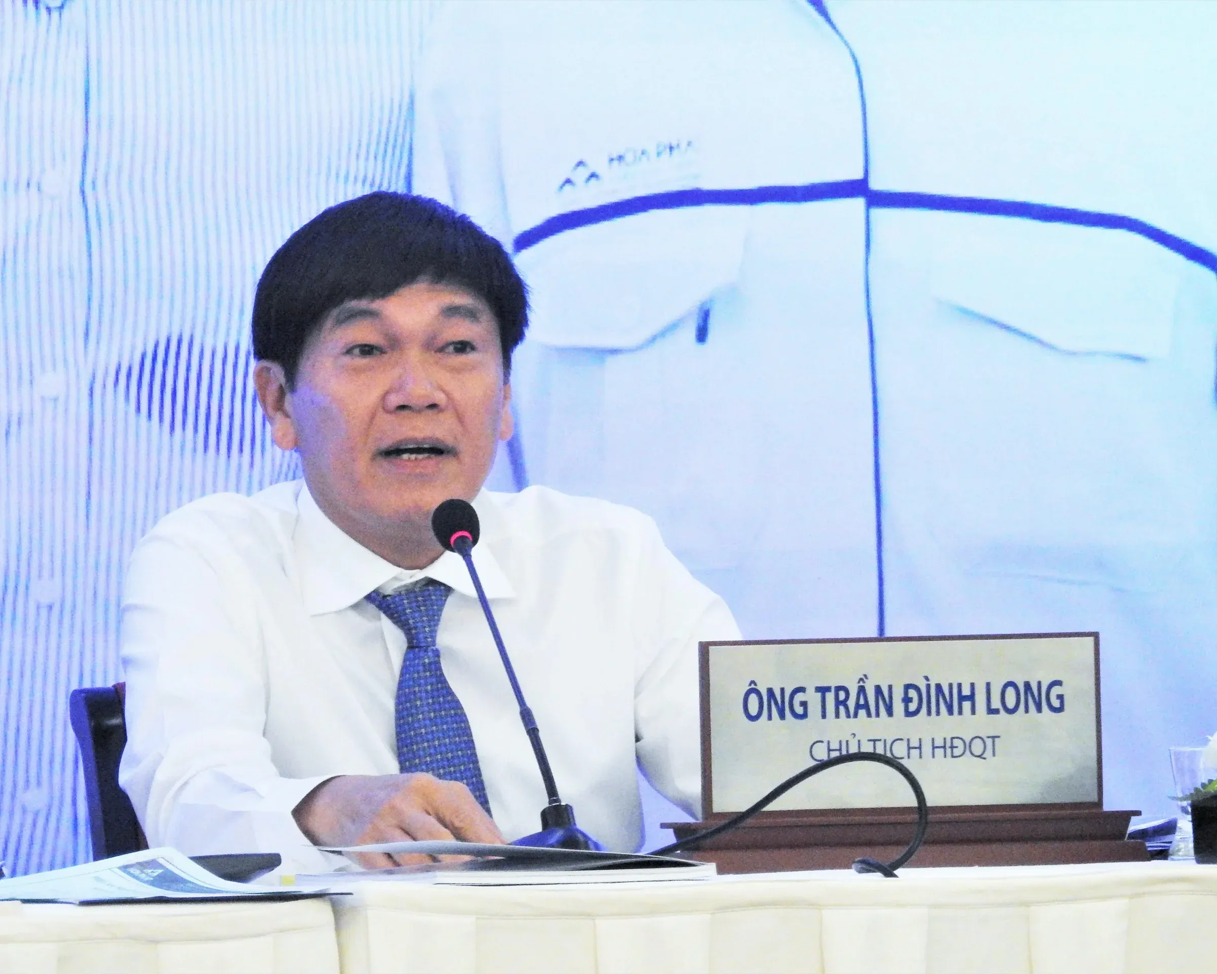 Ông Trần Đình Long tại ĐHĐCĐ Hòa Phát